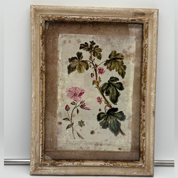 Williamsburg Creative Co-op Framed Floral Art Print 10x13 Rustic Cottagecore - Picture 2 of 10